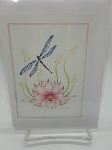 Liza Paizis 'Lotus Dragonfly'  Card