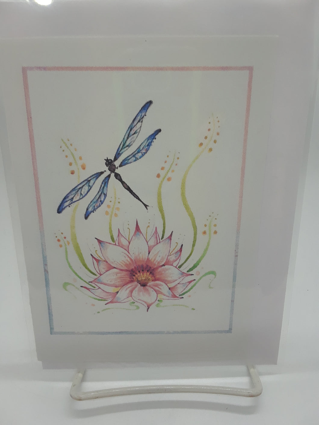 Liza Paizis 'Lotus Dragonfly'  Card