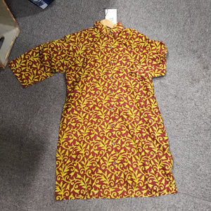 Recycled Sari Silk Shirt with Western Collar