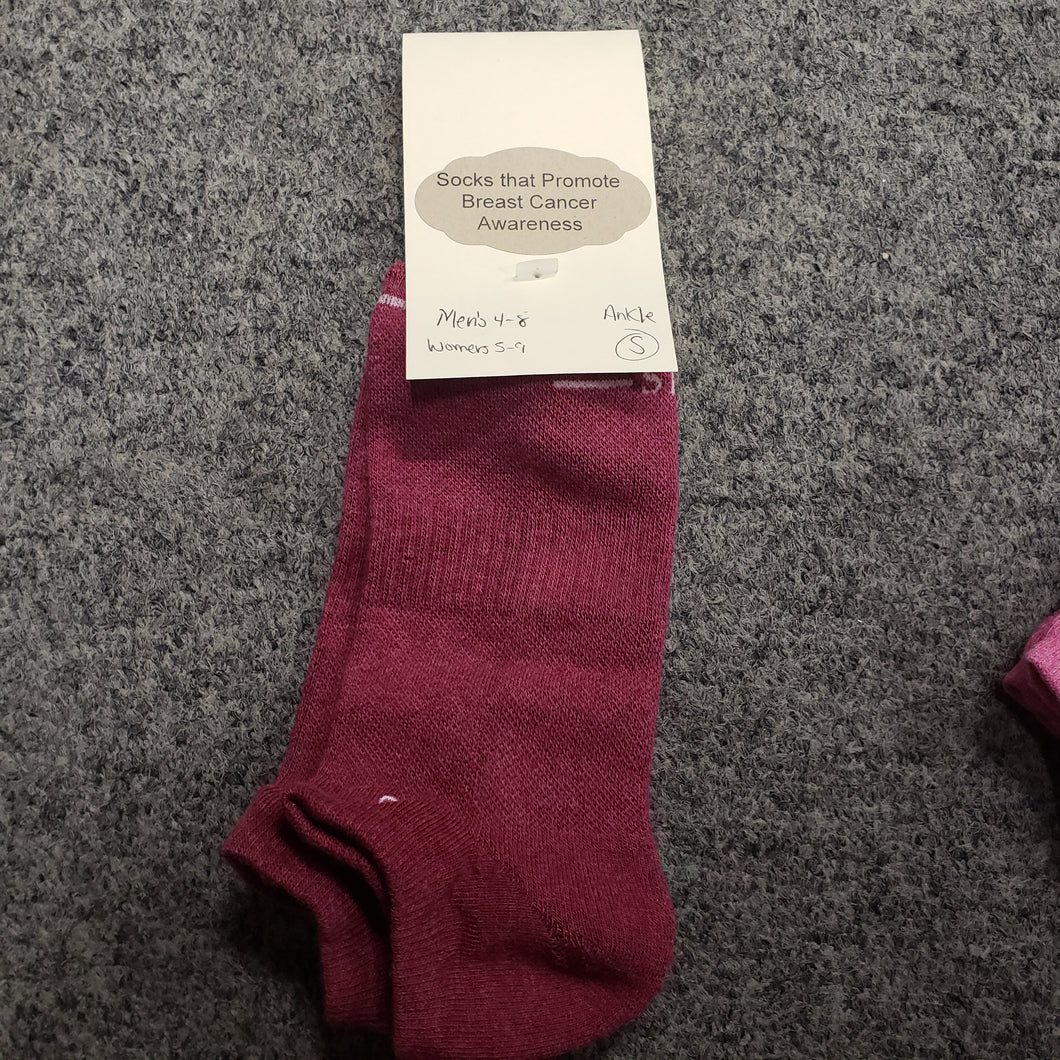 Adult  Ankle Socks that Promote Breast Cancer Prevention -