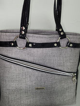 Load image into Gallery viewer, Handbag - Lomexa - grey, black and silver
