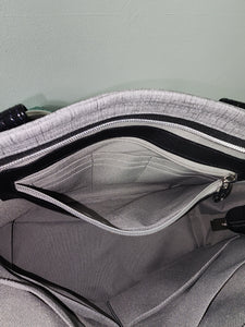 Handbag - Lomexa - grey, black and silver