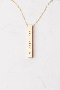 Justice Bar Necklace