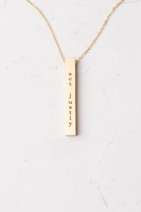 Justice Bar Necklace