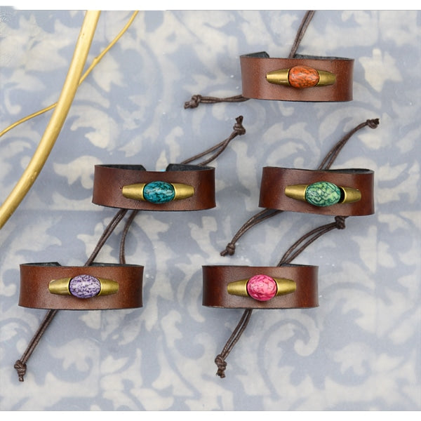 Leather Seeded Bracelet