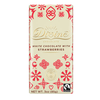 White Chocolate with Strawberries Large Bar