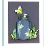 Quilled Fireflies Gift Enclosure Mini Card