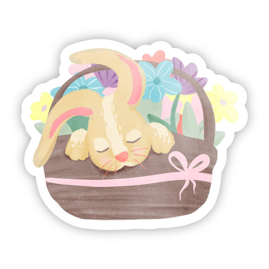 Easter Bunny in a Basket Easter Sticker