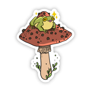 Mushroom & Frog Sticker