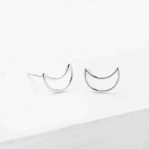 Phoenix Silver Half Moon Earrings