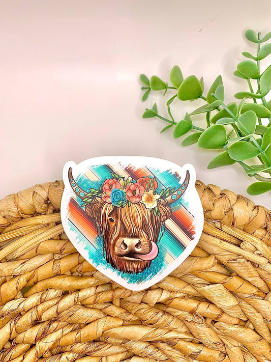 Scottish highland sticker, western sticker, cow stickers