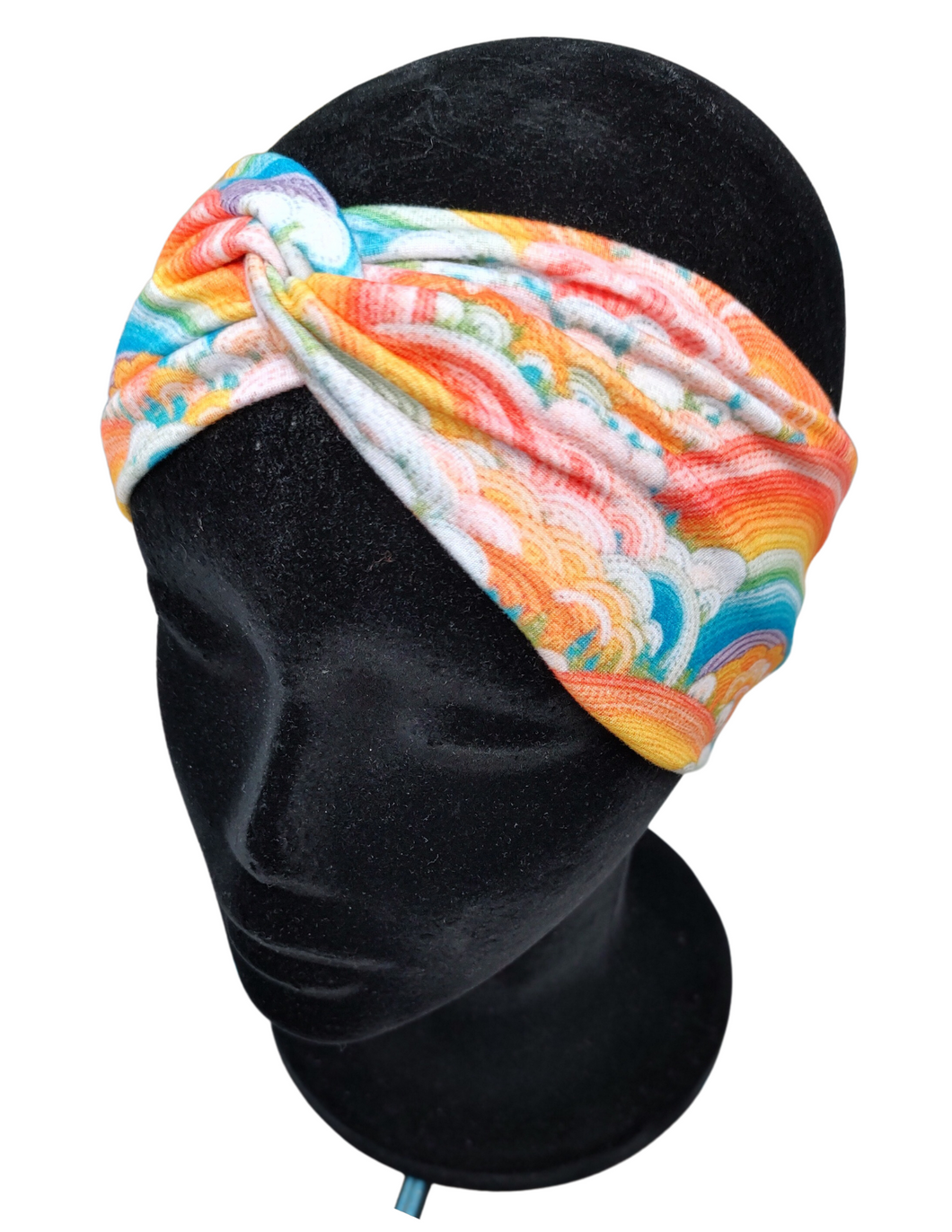 Embroidered Rainbow Headband