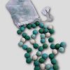 Felt Ball Garland - 10' Turquoise