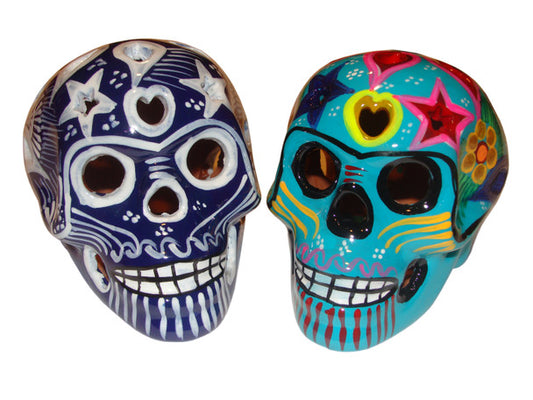 Ceramic Sugar Skull Folk Art Day of the Dead