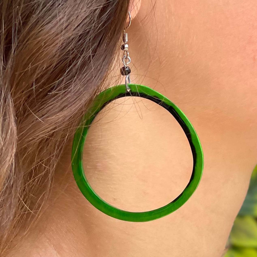Elongated Dangle Horn Earrings