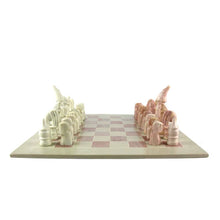 Load image into Gallery viewer, Soapstone Chess Set - Animal Pieces or African Maasai Tribe Pieces
