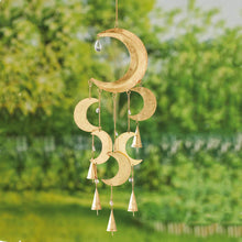 Load image into Gallery viewer, Crystal Moon Recycled Iron Chime
