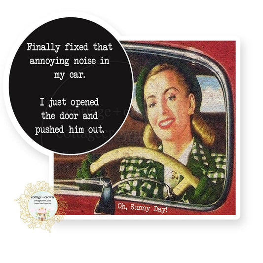 Annoying Noise - Retro Housewife - Vinyl Decal Sticker