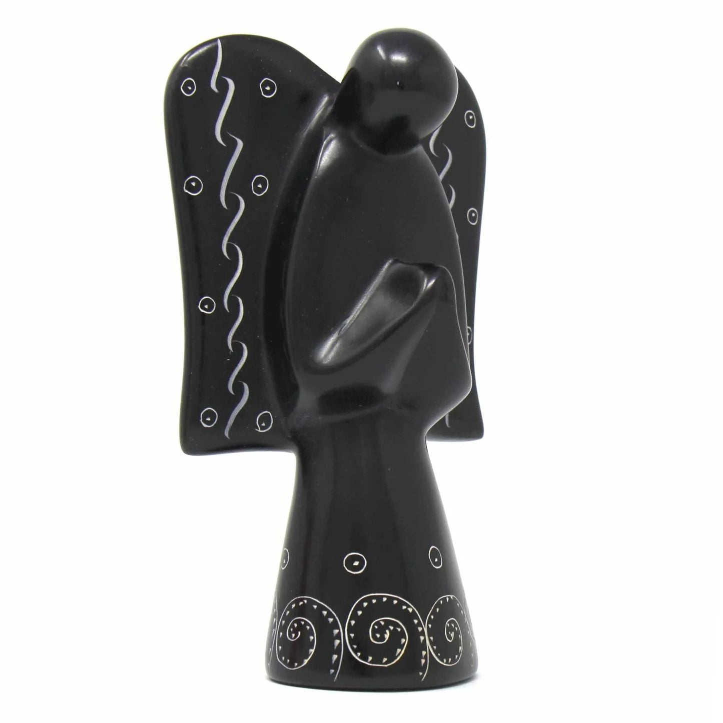 Soapstone Angel Sculpture, Natural Stone