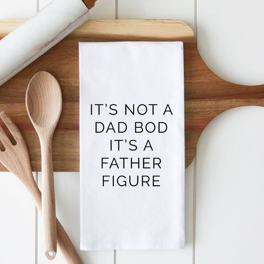 Dad Bod Tea Towel: White • 100% Cotton
