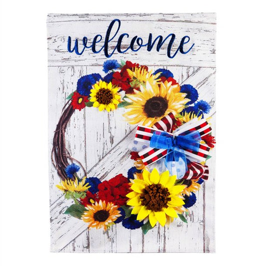 Flag, Americana Floral Wreath