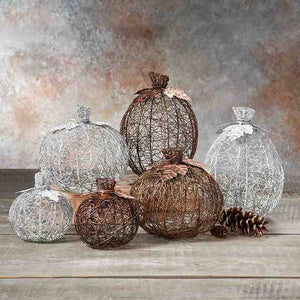 Wire-Wrapped Pumpkin