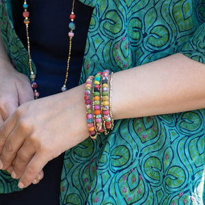 Stretch Sari Bracelet Set