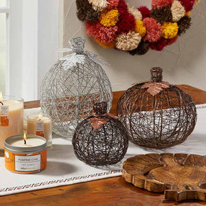 Wire-Wrapped Pumpkin