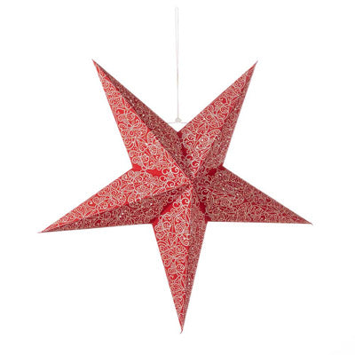 Large Swirling Red Star Lantern