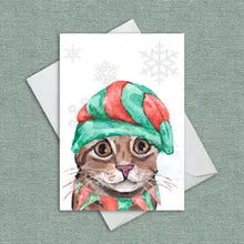 Load image into Gallery viewer, Cute Cat Christmas Cards
