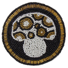 Load image into Gallery viewer, Black Mushrooms Glass Beaded Coasters
