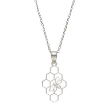 Load image into Gallery viewer, Beehive Silver Necklace
