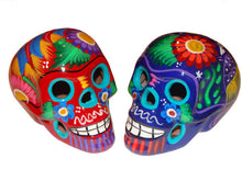 Load image into Gallery viewer, Ceramic Sugar Skull Folk Art Day of the Dead

