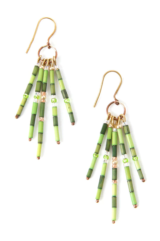 Greener Pastures Zulugrass Fringe Earrings