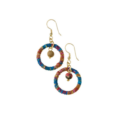 Shana Twisted Sari Earrings