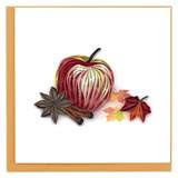 Quilled Autumn Apple Greeting Card