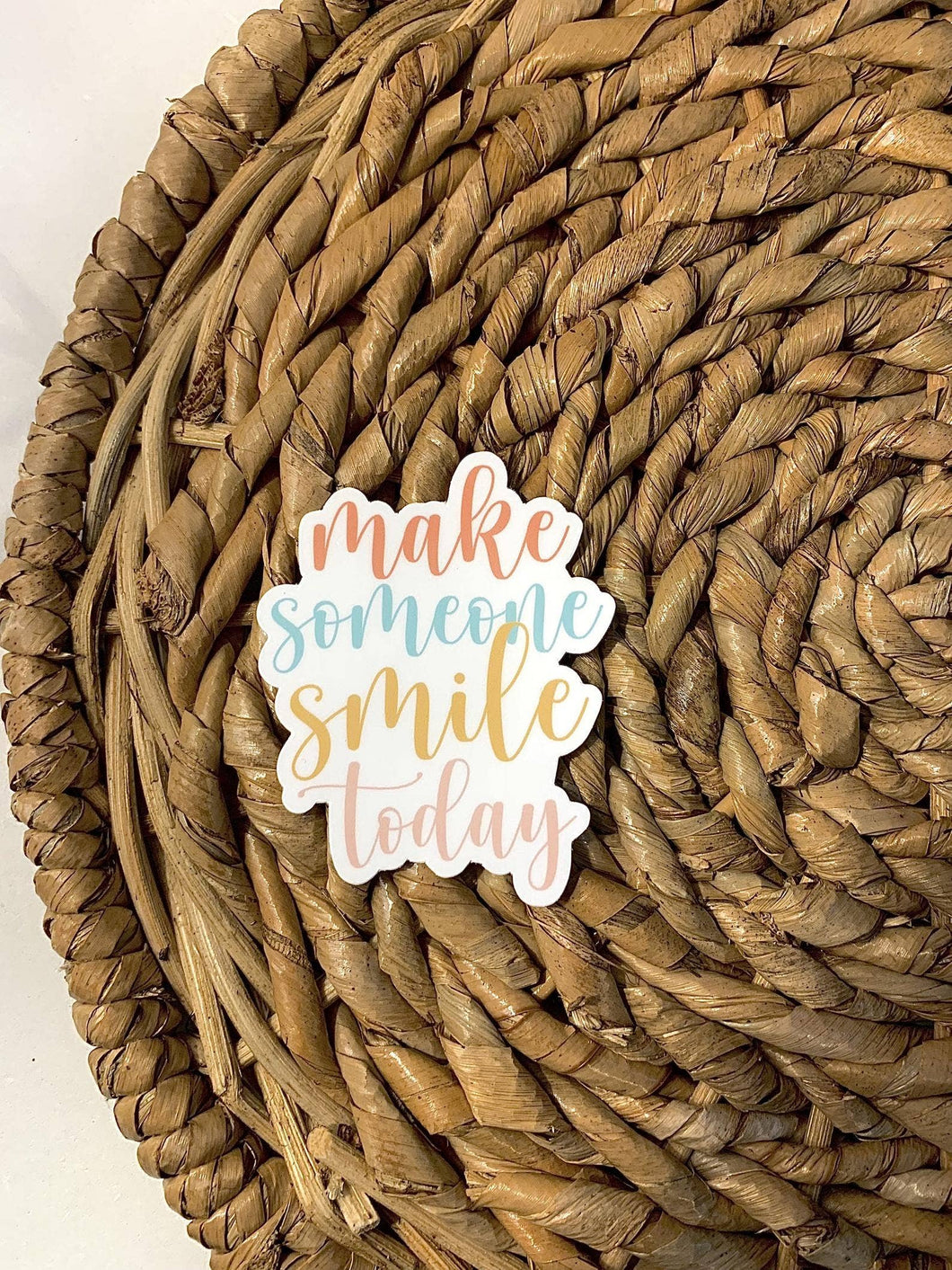 Make someone smile today sticker, happy stickers, decals