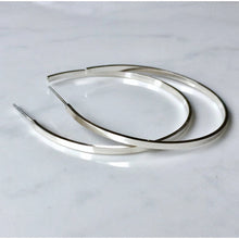 Load image into Gallery viewer, Large Sleek Modern Hoops Sterling Silver
