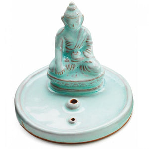 Incense Burner: Celadon Buddha