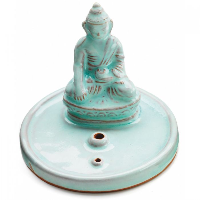 Incense Burner: Celadon Buddha