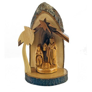 Olive Wood Nativity Ornament