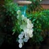 Spiral Capiz Chimes Wood Top
