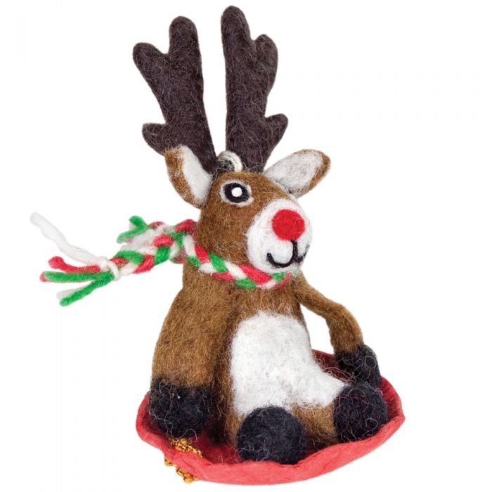 Felt Orn: Sledding Dasher Jr.