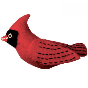 Wild Woolie Felt Bird: Cardinal