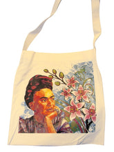 Load image into Gallery viewer, Canvas Silk Screened Frida Kahlo Tote Style 4
