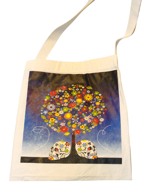 Canvas Tree Sugar Skull Tote Style 8