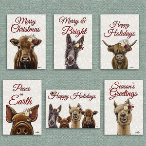 Farm Animal Christmas Cards