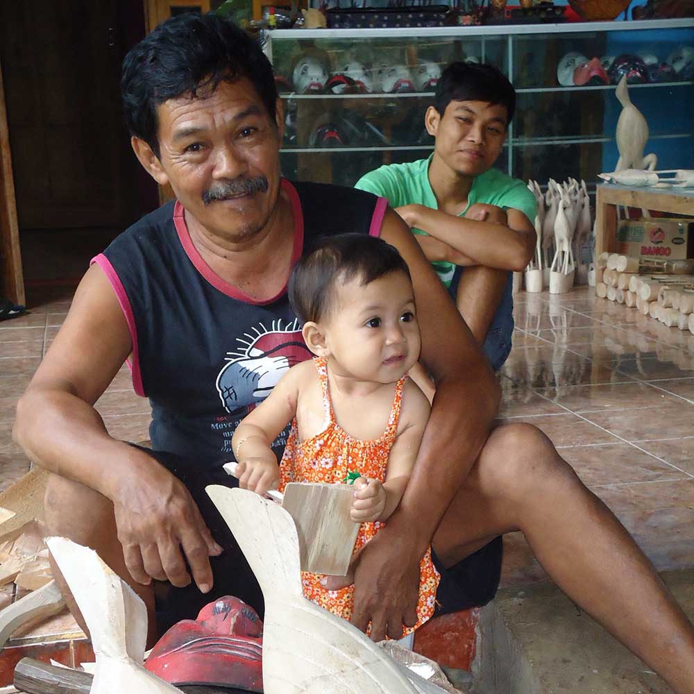 Batik Holiday Tree - Set of 3