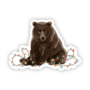 Bear Christmas Light Sticker
