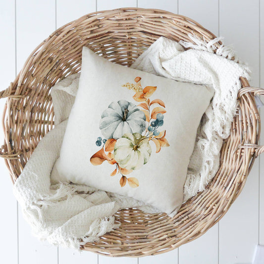 Pumpkin Floral Pillow Cover